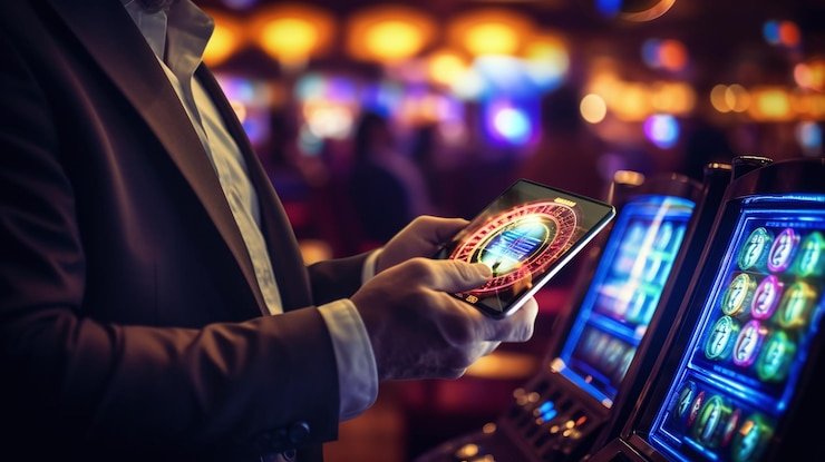 Caishen Wins slot interface on gerhanaqq platform showing reels and paytable